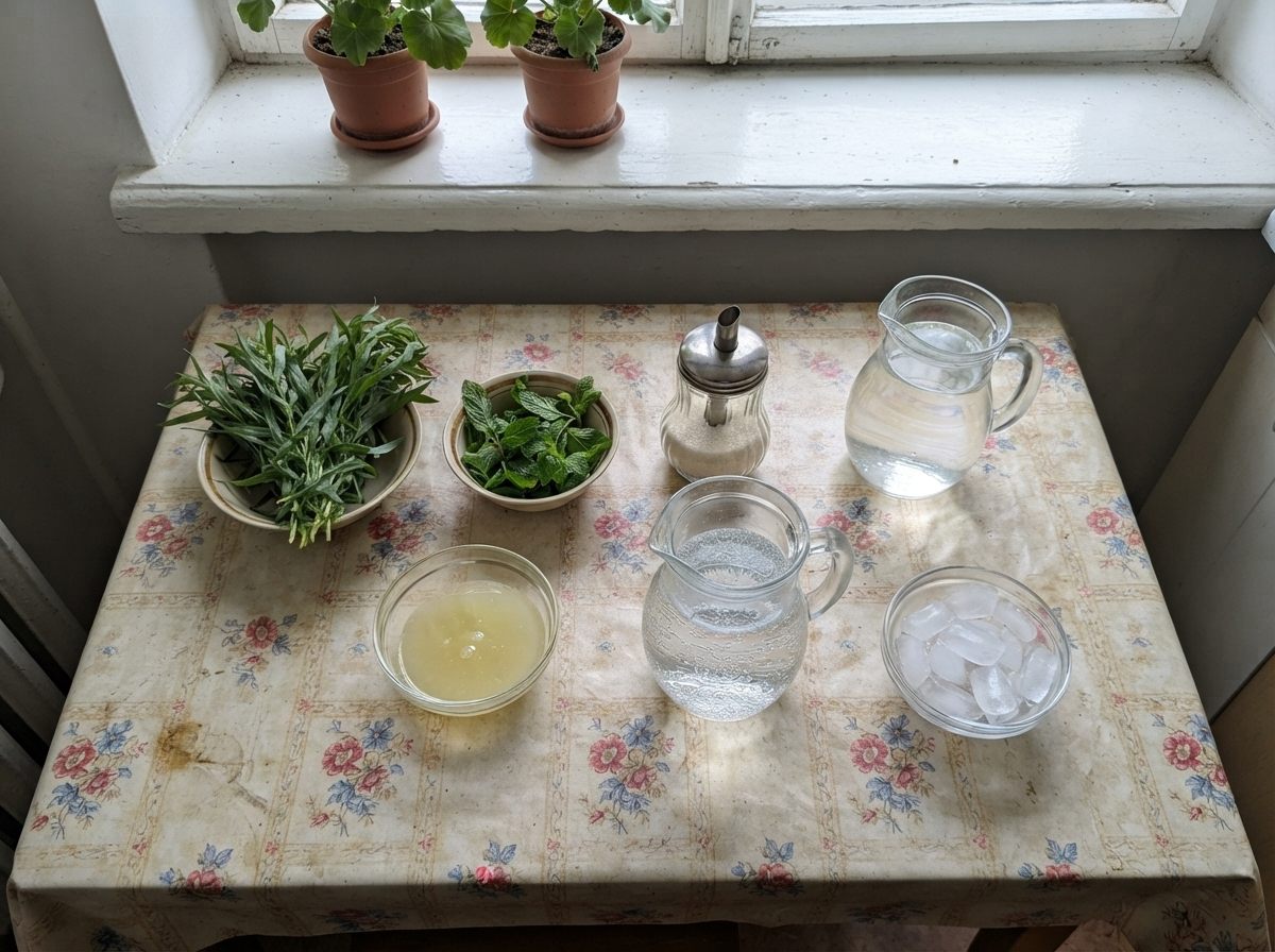 The ingredients for Jasil, measured out on the counter